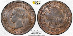 1898-H Canada Large Cent PCGS MS63BN Lot#G8025 Choice UNC!