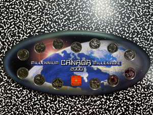 2000 Canada New Millenium 13x Coin Proof Set Lot#B2668 With Case