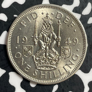 1949 Great Britain 1 Shilling Lot#T3148 High Grade! Beautiful! KM#877