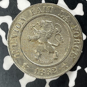 1862 Belgium 10 Centimes Lot#T4235 Nice!