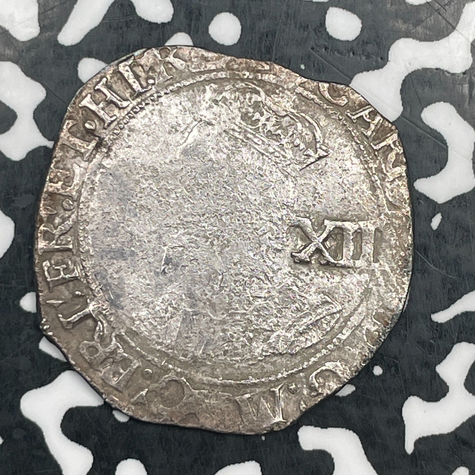 (1641-43) G.B. Charles I 1 Shilling Lot#JM1785 Silver! Obverse Roughness, S-2799