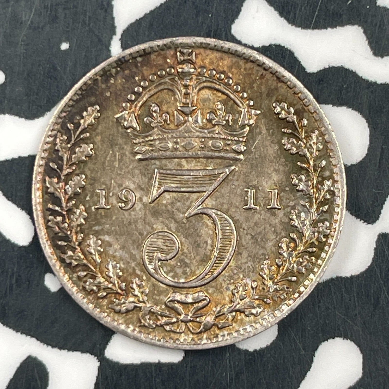 1911 Great Britain 3 Pence Threepence Lot#F5627 Silver! Nice!