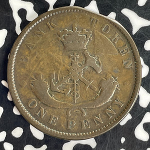 1850 Upper Canada 1 Penny Token Lot#C1557 Rim Damage
