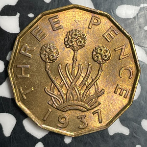 1937 Great Britain 3 Pence Threepence Lot#T3402 High Grade! Beautiful!