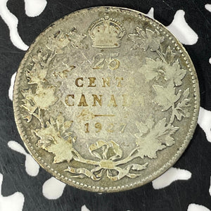 1927 Canada 25 Cents Lot#T4865 Silver! Key Date!