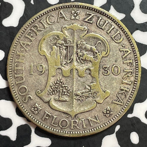 1930 South Africa 1 Florin Lot#T1185 Silver!