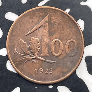 1923 Austria 100 Kronen Lot#C1456
