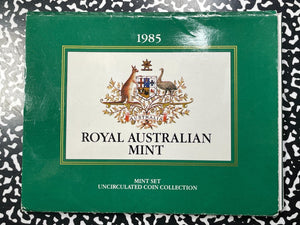 1985 Australia 7x Coin Uncirculated Mint Set Lot#B2113 With Case & C.O.A.