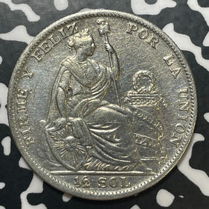 1935 Peru 1/2 Sol Half Sol Lot#T1717 Silver!
