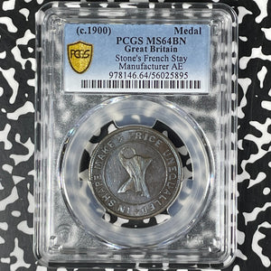 (c.1900) G.B. London Stone's French Stay Manufacturer Medal PCGS MS64BN Lot#G057