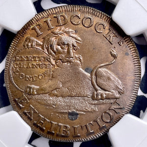 1795 G.B. Middlesex Pidcock's 1/2 Penny Conder Token NGC MS64BN Lot#G9813 Lion