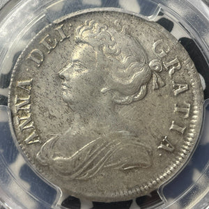 1709 Great Britain Queen Anne 1/2 Crown PCGS AU53 Lot#G8608 Silver! KM#525.1