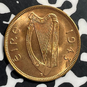 1943 Ireland Farthing Lot#E8058 High Grade! Beautiful!