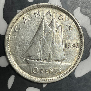 1938 Canada 10 Cents Lot#T2669 Silver!