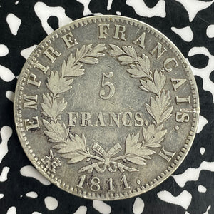 1811-K France Napoleon 5 Francs Lot#JM0095 Large Silver!
