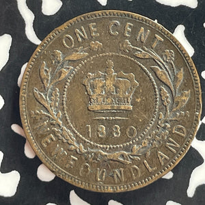 1880 Newfoundland Large Cent Lot#T7956 Round '0' Low