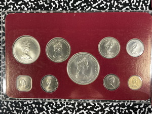 1972 Bahamas 9x Coin Specimen Set Lot#B2619 Including Silver! W/ Case & COA