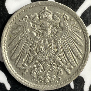 1906-D Germany 5 Pfennig Lot#D8233