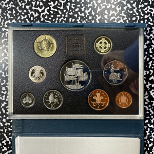 1996 Great Britain 9x Coin Proof Set Lot#B2675 With Case & C.O.A.