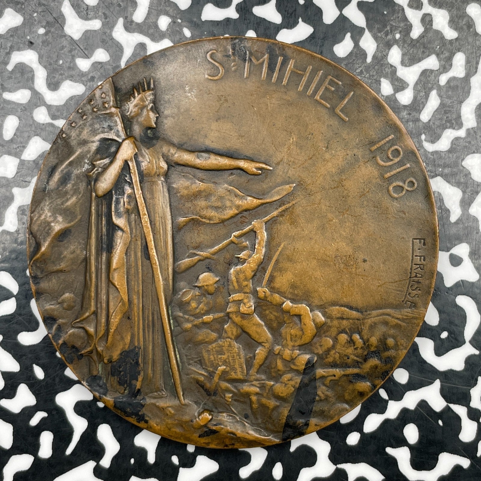 1918 France WWI Victory At St. Mihiel Medal Lot#OV2005 67mm