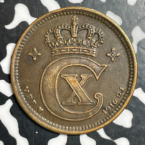 1916 Denmark 5 Ore Lot#T2880