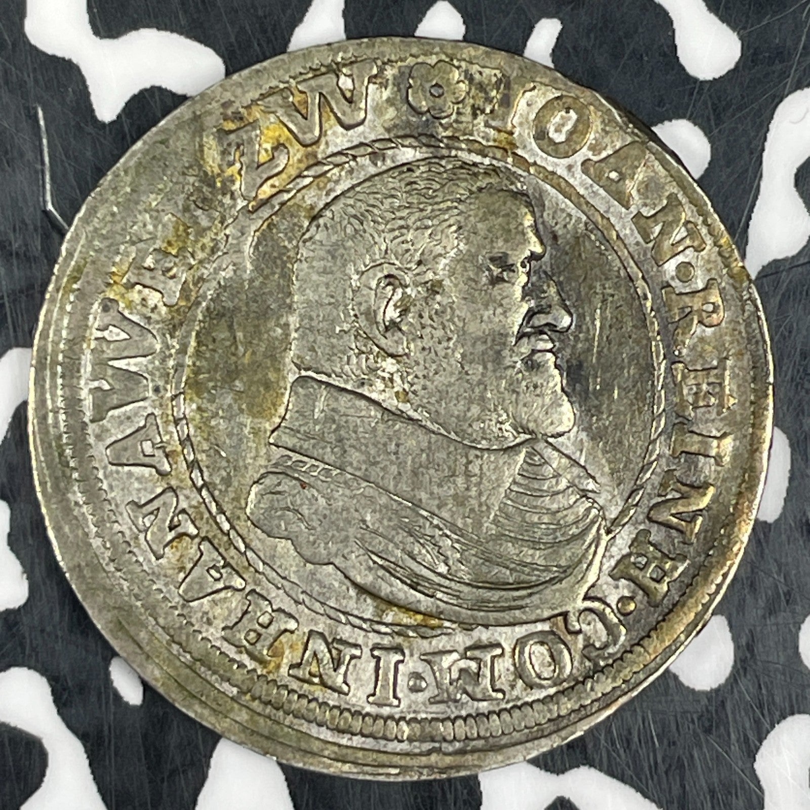 1609 Germany Hanau-Lichtenberg 1 Testone Lot#JM0667 Silver! Nice! Scarce!