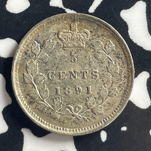 1891 Canada 5 Cents Lot#T7890 Silver! Nice!