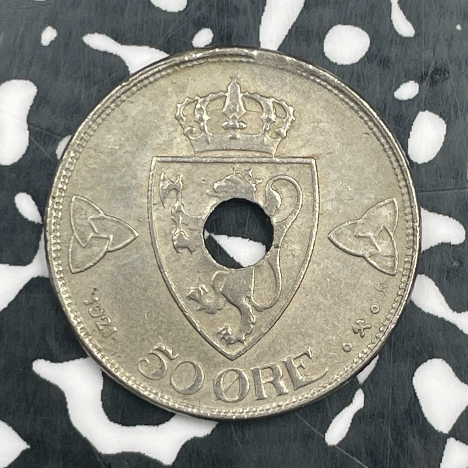 1921 Norway 50 Ore Lot#JM2291 Nice! KM#380
