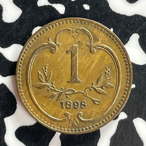 1898 Austria 1 Heller Lot#T7394 Better Date