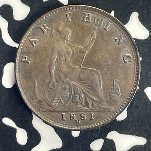 1881-H Great Britain Farthing Lot#T8666 Nice!
