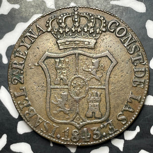1843 Spain Catalonia 6 Quartos Lot#MK337