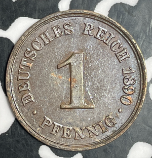 1890-A Germany 1 Pfennig Lot#T3375 Nice!