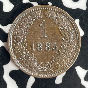 1885 Austria 1 Kreuzer Lot#T8038 High Grade! Beautiful!