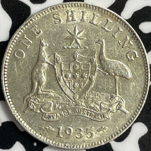 1935 Australia 1 Shilling Lot#D9750 Silver! Nice!