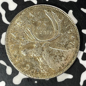 1947-Maple Leaf Canada 25 Cents Lot#T4830 Silver! High Grade! Beautiful!