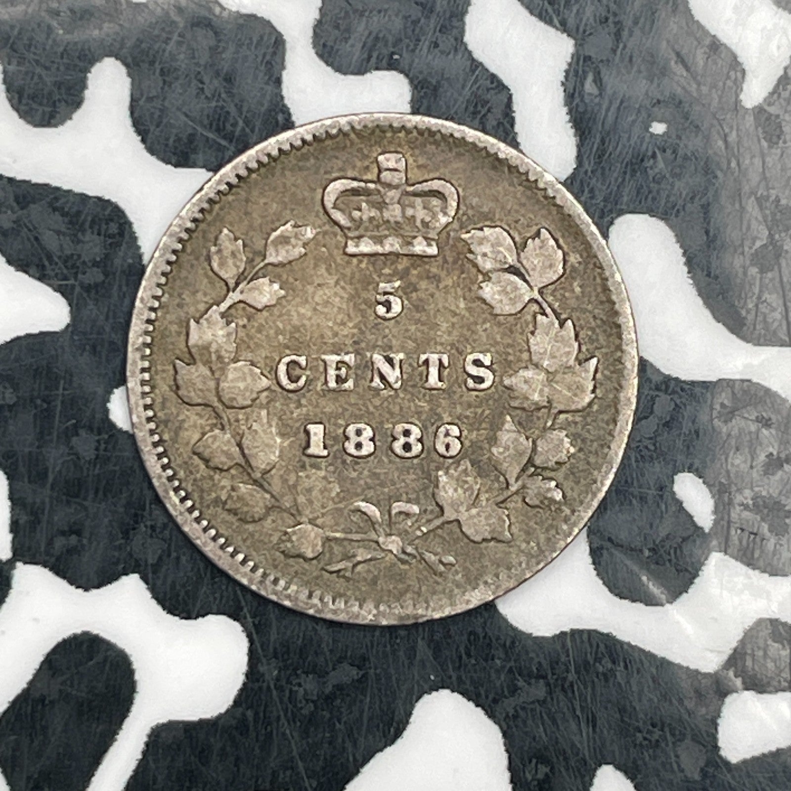 1886 Canada 5 Cents Lot#N2562 Silver!