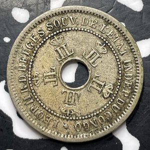 1908 Belgian Congo 5 Centimes Lot#JM8958 Key Date!