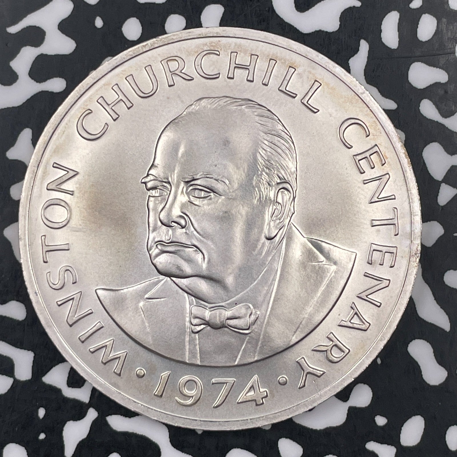 1974 Turks & Caicos Churchill 20 Crowns Lot#JM1595 Large Silver! High Grade!