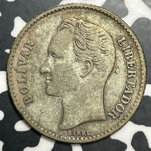 1936 Venezuela 1 Bolivar Lot#E7291 Silver!