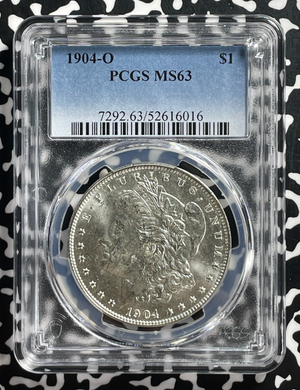1904-O U.S. $1 Morgan Dollar PCGS MS63 Lot#G378 Silver! Choice UNC!