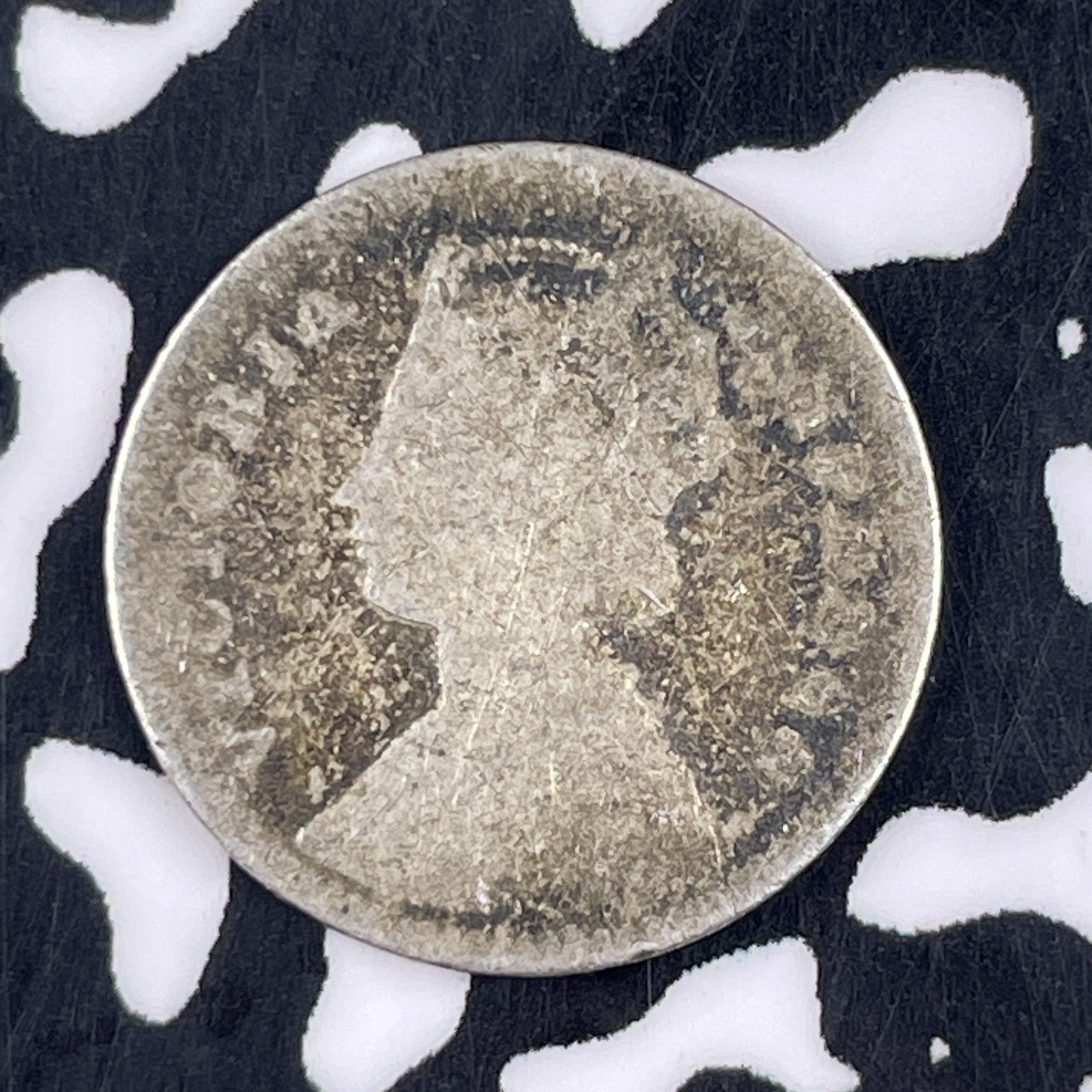1886 India 2 Annas Lot#F4606 Silver!