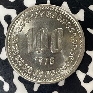 1975 Korea 100 Won Lot#T5848 High Grade! Beautiful!
