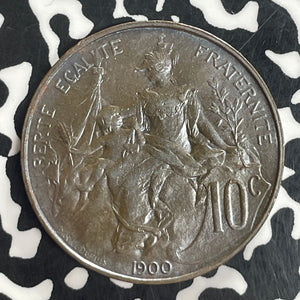 1900 France 10 Centimes Lot#T8226 High Grade! Beautiful!
