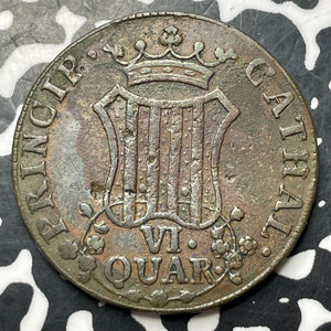 1812 Spain Catalonia 6 Quartos Lot#MK343