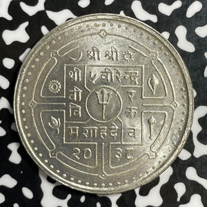 1981 Nepal 100 Rupees Lot#E2556 Large Silver Coin! High Grade! Beautiful! F.A.O.