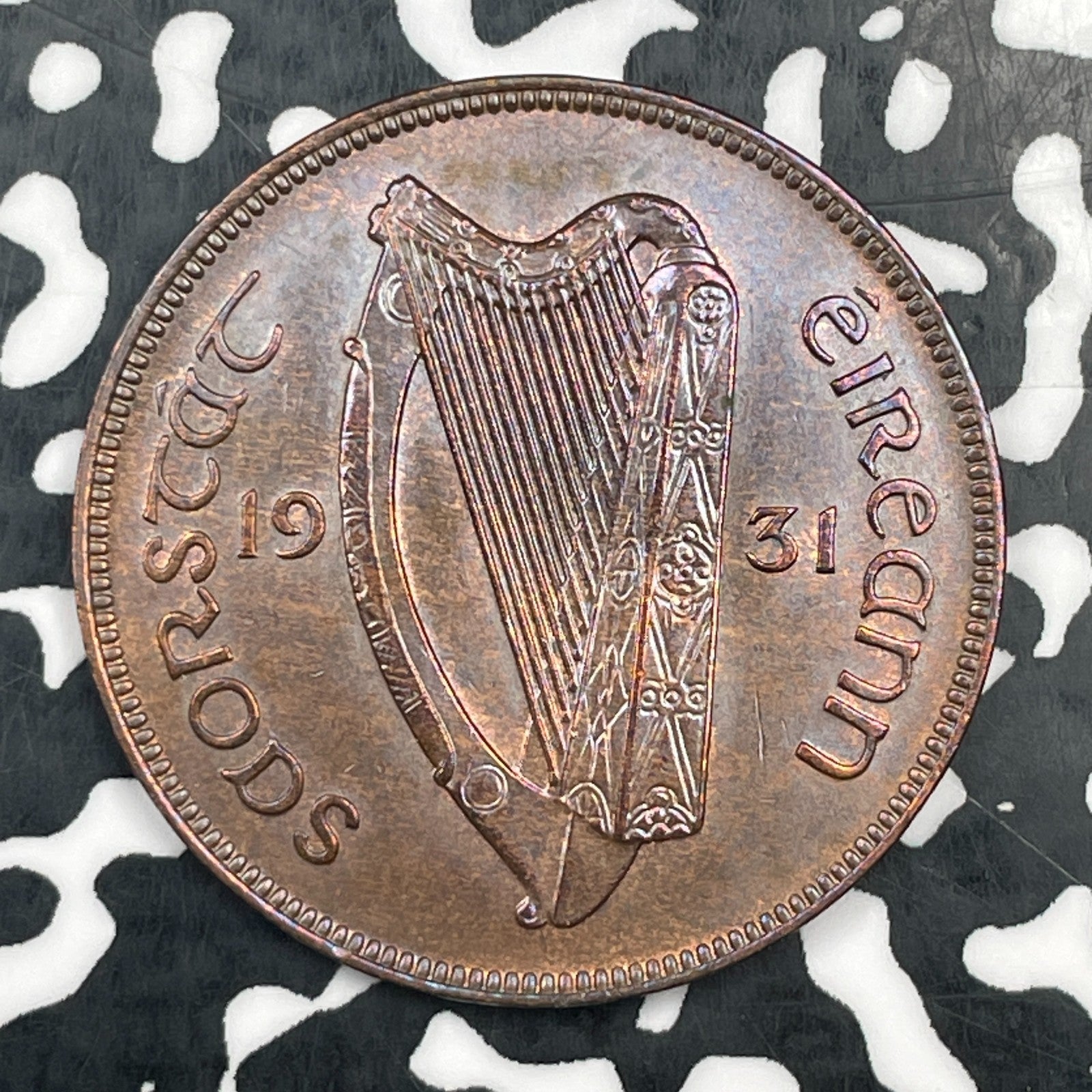 1931 Ireland 1 Penny Lot#N1528 High Grade! Beautiful!