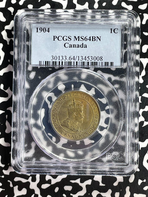 1904 Canada Large Cent PCGS MS64BN Lot#G862 Choice UNC!