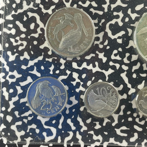 1973 British Virgin Islands 6x Coin Mint Set Lot#B2382 Including Silver!