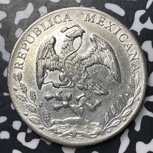 1891-Ho FG Mexico 8 Reales Lot#JM8417 Large Silver! Beautiful Detail, Old Clean.