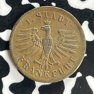 1851 Germany Frankfurt 1 Heller Lot#T8035 Nice!